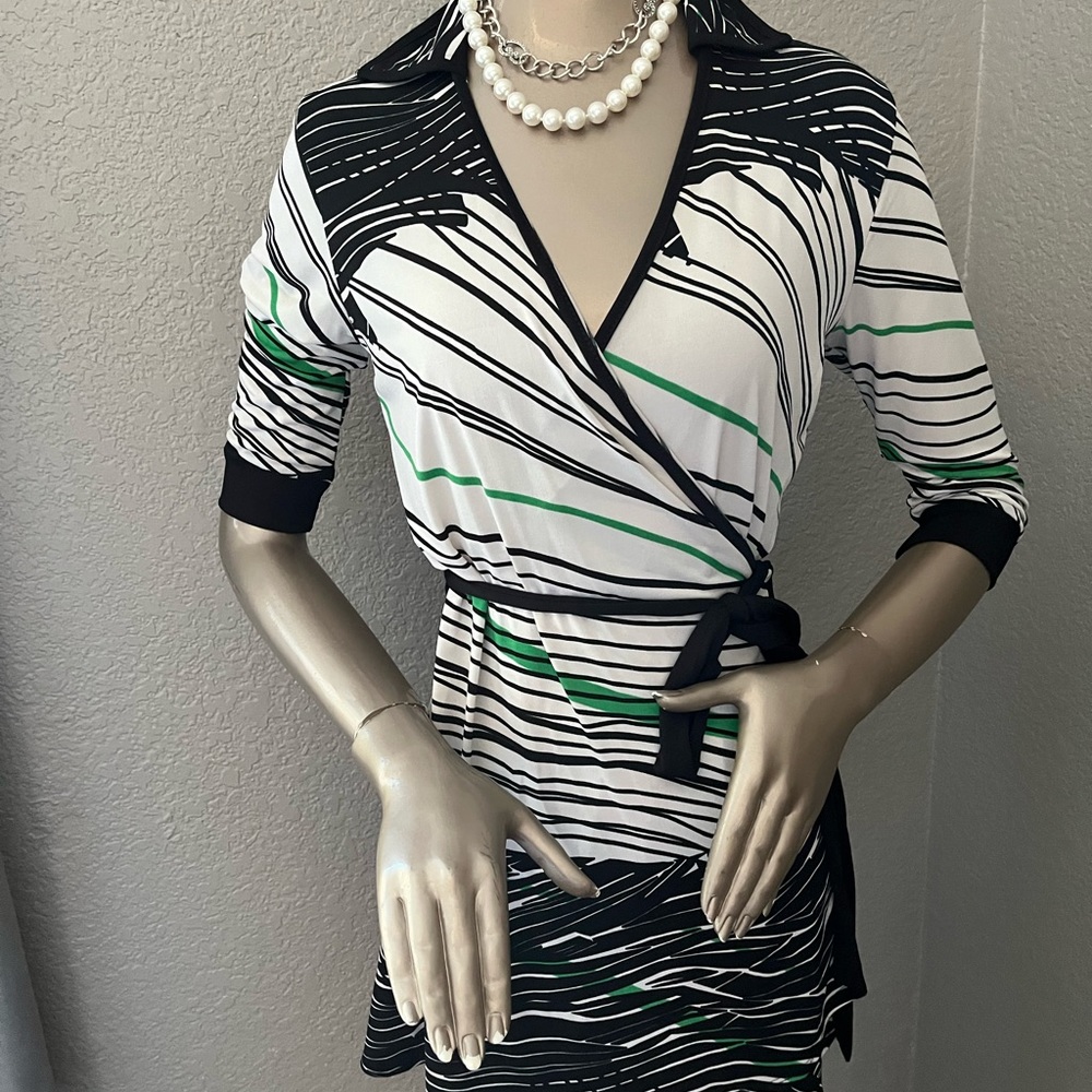 Boston Proper collared Wrap Dress